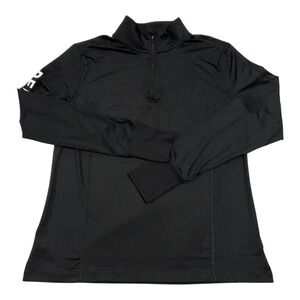 Peloton Men's Long Sleeve 1/4 Zip Black‎ Pull On Jacket Size Large Thumbholes